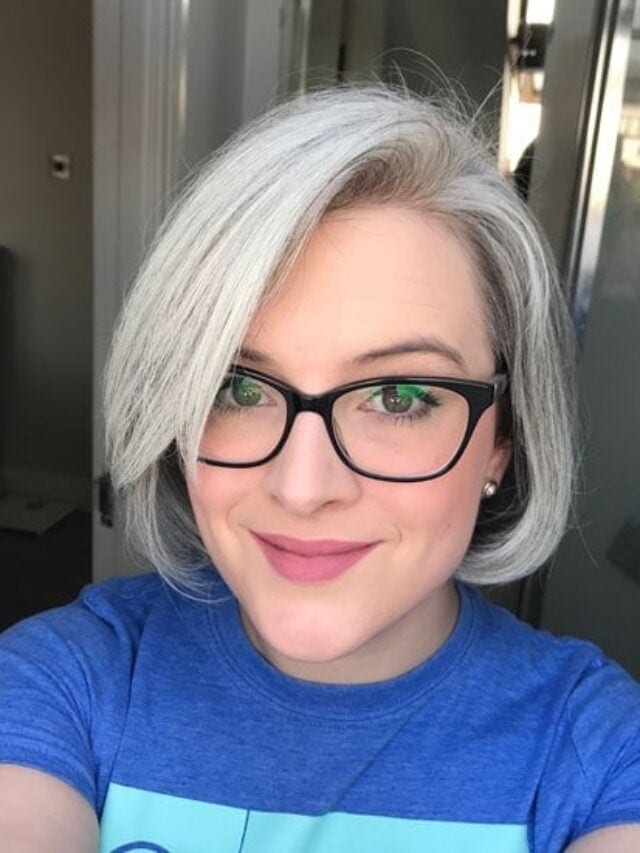 Niamh Stunning Silver Hair at 32