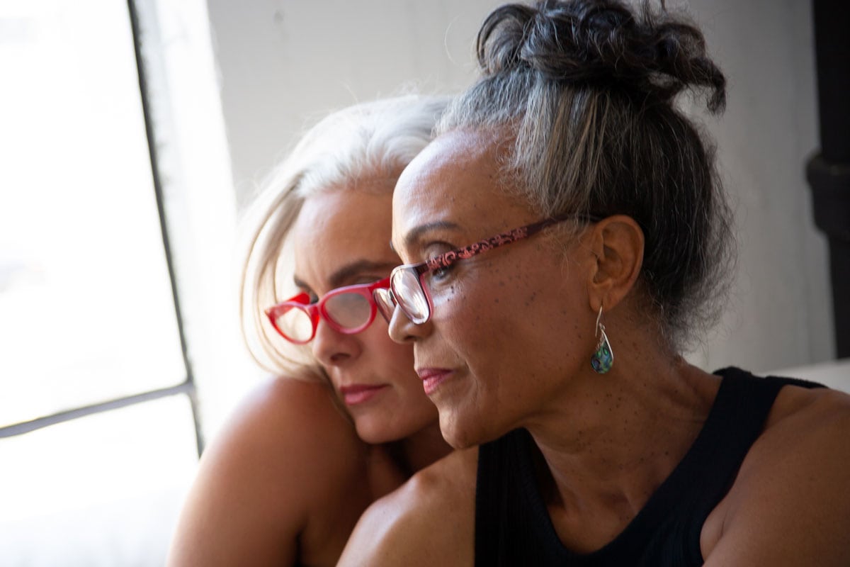 image of two gray haired women