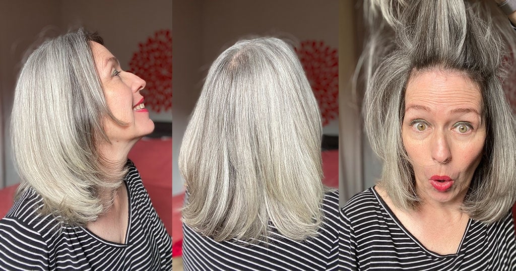 Coloring my Gray & Uneven Hair Color