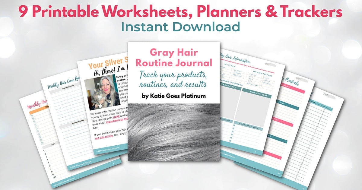 image of free downloadable gray hair care journal