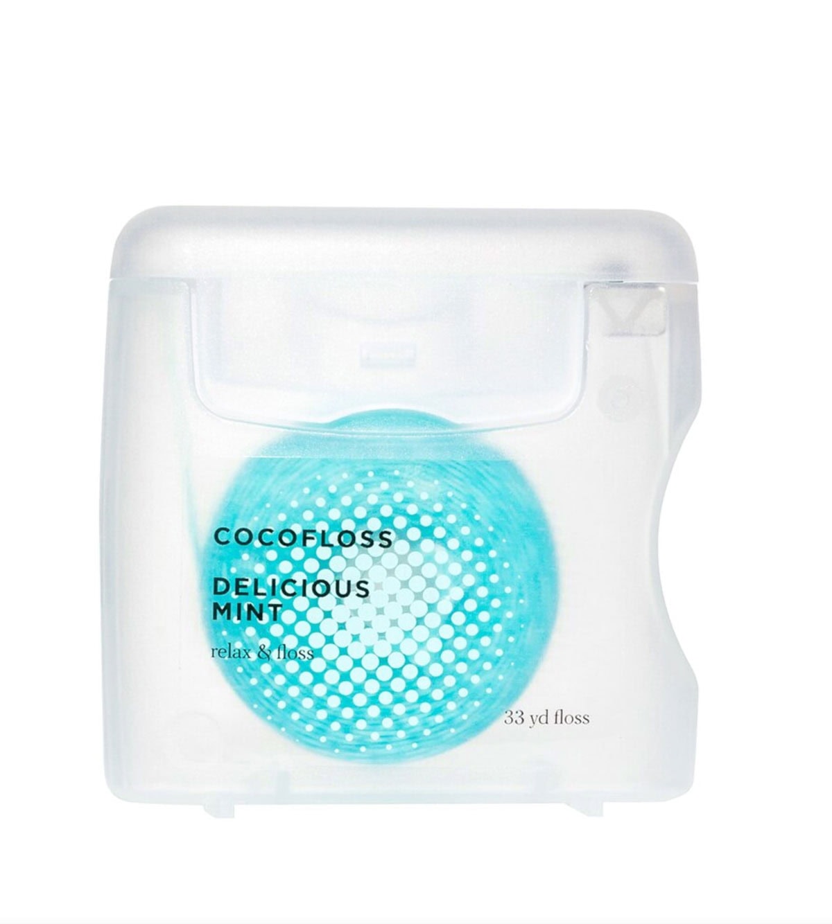Cocofloss dental floss against a white background