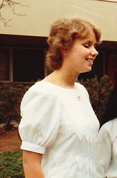 image of the author (a young teenage blind woman)