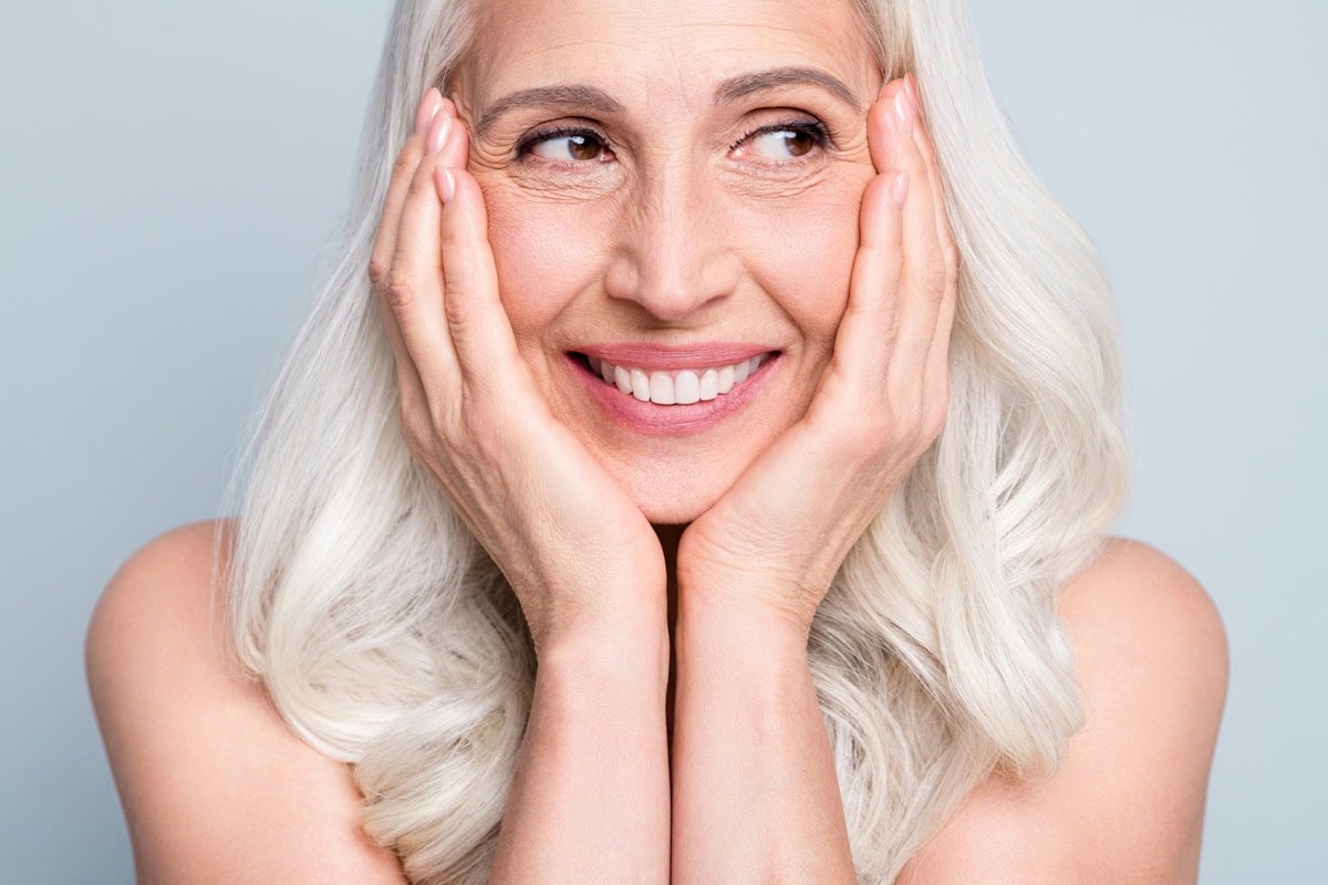 image of woman wtih soft white waves