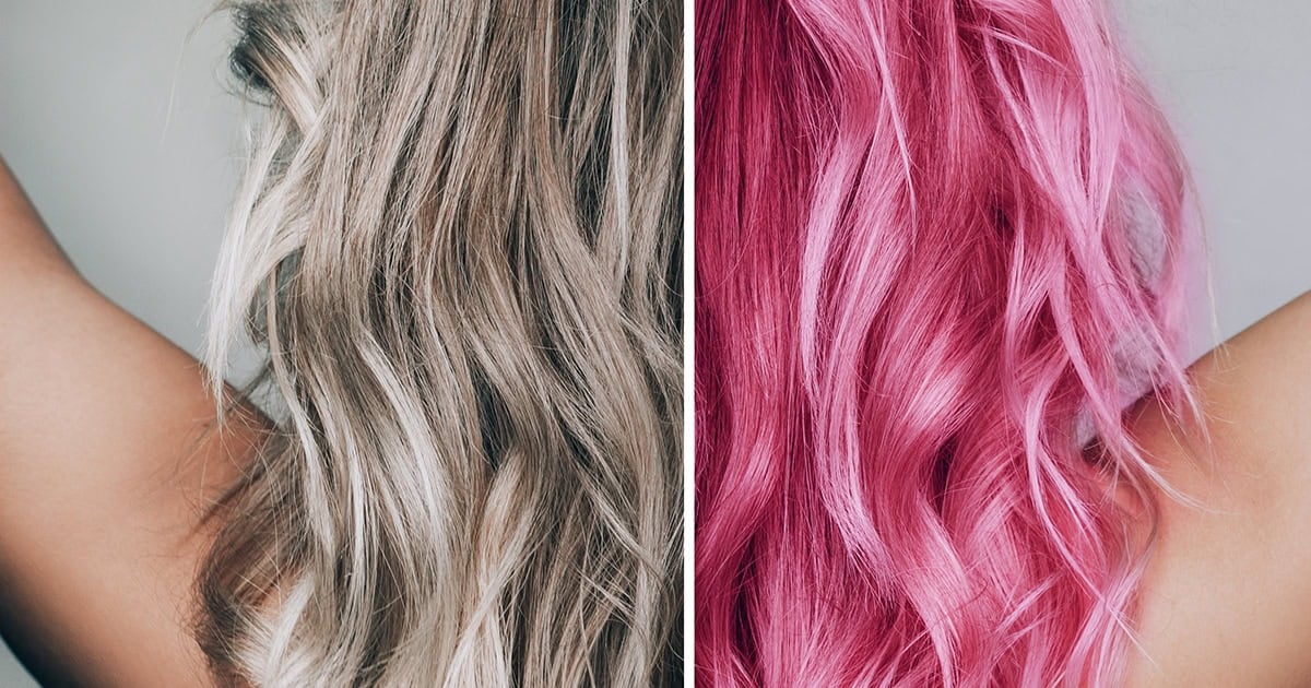 image of gray hair vs pink hair