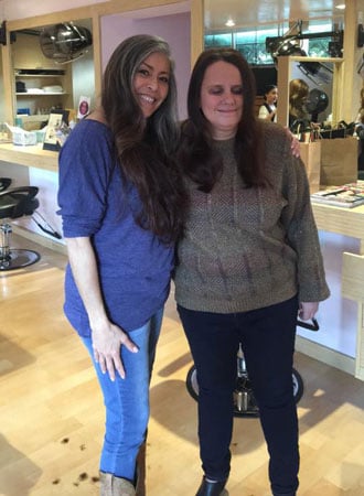 image of Nicole with her stylist, Jessie