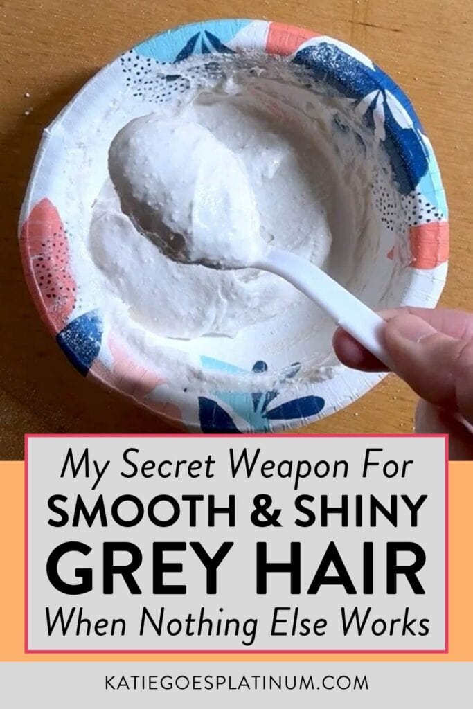 Pinterest pin showing a close up of the clay mixture in a paper bowl
