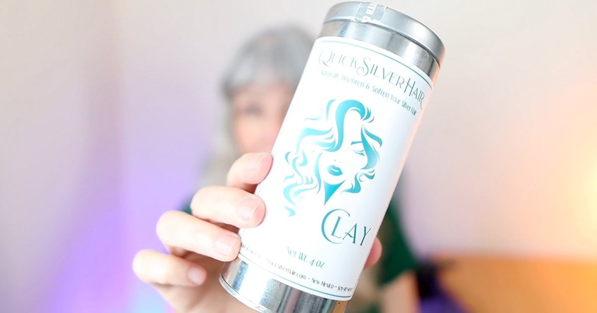 image of katie holding a canister of QSH clay